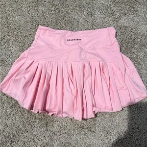 Goldhinge Pink Pleated Women's Skirt